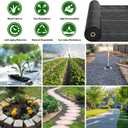 HOOPLE 3ftx150ft Heavy Duty Weed Barrier Fabric, Woven Polypropylene Landscape Fabric for Weed Control | Durable Weed Block Ground Cover, Garden & Driveway Fabric | Commercial Grade Landscaping Fabric