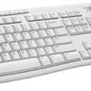 Logitech MK270 Wireless Keyboard and Mouse Combo for Windows, 2.4 GHz, 8 Multimedia Keys, PC, Laptop, Wireless Keyboard Compact Mouse Combo - White