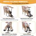 Pedal Exerciser Bike for Seniors, Arm Leg Hand and Knee Elderly Exercise Equipment, Sitting Home Exercise Machine for Total Body, Upper and Lower Limb Trainer