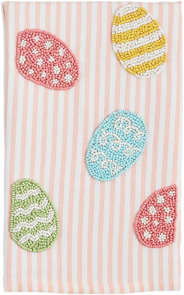 Mud Pie Egg Easter Bead Towel; 26" x 14"