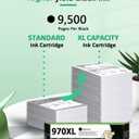 970XL High Yield Ink Cartridge (1-Pack, Black) Compatible 970XL 970 CN625AM Ink Cartridges Replacement for HP OfficeJet Pro X451dw X451dn X476dw X476dn X576dw X551dw Printers