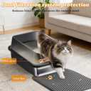 Metal Litter Box 2 Pack, XL Stainless Steel Pans for Large Cats, High Sides