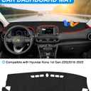 CARTIST Dash Cover Fits for 2018-2021 2022 2023 Hyundai Kona (No HUD) Dashboard Cover Mat Non-Slip Pad Carpet Anti-Glare