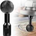 Ball Gouge Angle Grinder Attachment - 360° Sphere Rotary Burr for Rapid Wood Carving, Heavy-Duty Steel Spherical Grinding Head with Abrasive Teeth (Bowl, Log & Sculpture Crafting)