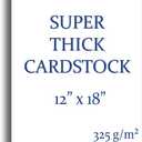 Super Thick 120lb Cover 12" x 18" Cardstock for Inkjet or Laser Printers - 50 Sheets - Heavy Printer Paper - Matte Finish White - Great for Cards, Menu's, Posters, Covers