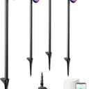 EDISHINE 30 Christmas Smart Color Changing Landscape Lighting, 320 Head Adjustable, 300LM RGBW Outdoor Landscape Spotlight, IP67 Waterproof Spot Lights, APP Control, Work with Alexa & Google, 48FT