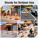 HiGiant 42 Inch Traffic Delineator Posts 3 Pack, Tall Traffic Cones with Base for Drivers Training, Parking lot