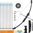 40" Youth Bow and Arrow Set for Kids 8-12 & Teens - Ambidextrous Recurve Archery Gear with Safety Arrows - Toys for Ages 8-13, Backyard Games Gift for Beginner Archers