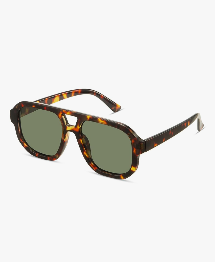 Livho Trendy Polarized Square Aviator Sunglasses Women Men Square Eyewear Frame, Retro Sun Glasses for Women Men 2025 Shades