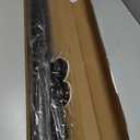 Tension Curtain Rod 39-122 In (3.3-10Ft), Long Tension Rod No Drilling for Window, One-Click Telescopic Rod, Shower Curtain Rod for Bathroom, Outdoor Curtain Rods for Patio, Never Rust, Black