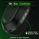 Gvyugke Wireless Gaming Headset for Xbox Series X/S, Xbox One, PS5, PC, Mac, Bluetooth 6.0 Gaming Headphones with Flip-to-Mute Noise-Canceling Mic, Foldable, 3D Surround Sound, 45H Battery - Black