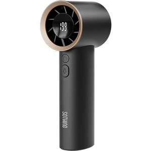 Portable Handheld Turbo Fan, 39000-RPM, 199-Speed Levels, Handheld Fan with 12hrs Battery Life, Digital Display, Pocket-Sized Portable fan for Personal, Women/Men, Travel/Camping/Outdoor-Gray