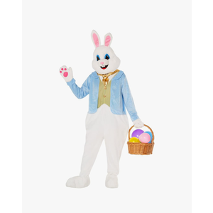 Morph Easter Bunny Costume Adult Deluxe Rabbit Mascot Outfit for Men - Perfect for Easter Costumes and Events, L