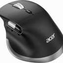 acer Ergonomic Mouse Wireless Rechargeable with Side Scroll (BT5.2+2.4GHz), Bluetooth Computer Mouse for Laptop, 6 Adjustable DPI, Office Cordless USB Mice, 8 Buttons, 4800 DPI for PC, Desktop