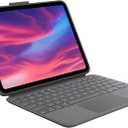 Logitech Combo Touch, Detachable iPad Keyboard Case (10th gen and A16) with Large Precision Trackpad, Full-Size Backlit Keyboard, and Smart Connector Technology -Combo Touch, Tablet Keyboard, Oxford Gray