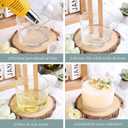 CONNOO 6-Pack 16 oz Candle Jars - 3-Wick Clear Empty Glass Wide Mouth Candle Jars Come with Bamboo Lids, Sticky Warning Labels, and a Candle Wick Kit for Candle Making - Dishwasher Safe