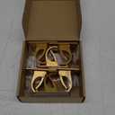 CIEMGNZOC 6PCS No Drill Curtain Rod Brackets, Self-Adhesive Curtain Rods No Drilling, Nail Free Adjustable Curtain Rod Holders, Curtain Hooks for Rod Less Than 1.57 Inch Diameter (Gold)