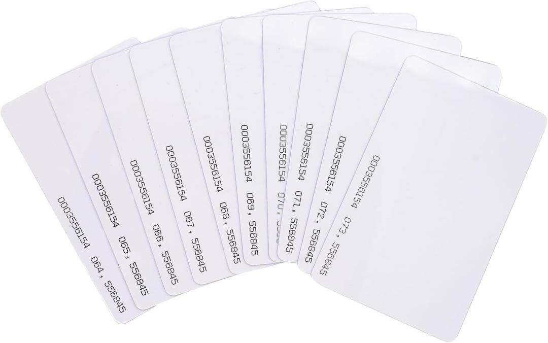 Contactless 125kHz RFID Proximity Cards Smart ID Card 0.8mm Thick for Access Control System & Time Attandance & Door Entry Access (50packs)