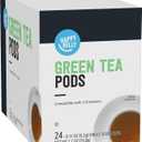 Happy Belly Tea Pods Compatible with 2.0 K-Cup Brewers, Green Tea, 24 Count (Previously Solimo)