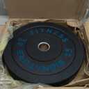 Fitvids Olympic Bumper Plates, 2" Weight Plates for Strength Training & Weightlifting, Count of 1, 45Lbs