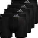 adidas Youth Performance Boxer Brief, Kids Underwear, Athletic Fit Microfiber Boxer Briefs (Large, Black/Grey)