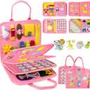 Qizfun Toddler Busy Board Montessori Toys  Sensory Busy Book, Educational Learning Travel Toy for Airplane & Car, Keeps Toddlers Engaged, Birthday Gifts for Toddler Girls