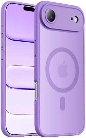 Symcele Designed for iPhone Air Case, Light Purple | Compatible with MagSafe, Camera Protection, [15FT Military Drop Protection]Shockproof Translucent Matte Anti-Slip Case, 6.5"
