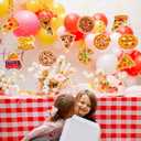 Pizza Party Decorations Pizza Game Birthday Party Decor Supplies Includes Happy Birthday Banner Military Hanging Swirls Camoflage Honeycomb Centerpiece