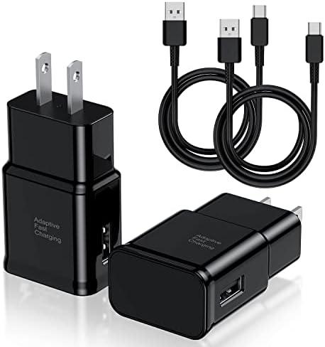 Amazon.com: Type C Charger Fast Charging, 2 Pack USB C Android Phone Wall Charger Block & 6ft Charge Cable Cord, for Samsung Galaxy S8 / S9 / S10 Plus Active S10e, S20 / S21 Ultra Plus, Note 8 9 10, Pixel 3 etc : Cell Phones & Accessories