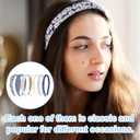 Giantree 7 Pack Headbands for Women Girls, Non Slip Floral Padded Headbands, Cute Pearl Headband for Girls Vintage Wide Headband