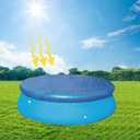 Round Pool Cover, Solar Covers for Easy Set and Frame Pools, Dust Pool Cover Protector with Drawstring Design for Above Ground Pools and Inflatable Swimming Pools, Hot Tub Dustproof Cover (10 Ft)