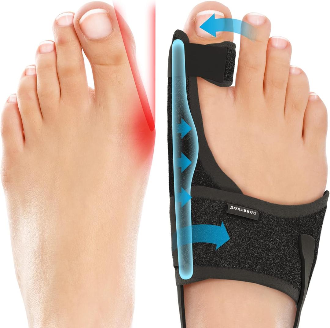 Caretras 2-Pack Bunion Corrector for Women & Men, Orthopedic Bunion Splint for Hallux Valgus Pain Relief, Big Toe Separator, Adjustable Day/Night Support, Comfortable Hammer Toe Straightener Caretras 2-Pack Bunion Corrector for Women & Men, Orthopedic Bunion Splint for Hallux Valgus Pain Relief, Big Toe Separator, Adjustable Day/Night Support, Comfortable Hammer Toe Straightener