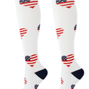 Junely Compression Socks for Women Knee High Festival Socks for Running Work Support Nurses Pregnancy Travel Amazon's Choice, Women 7-12 | Men 6-11