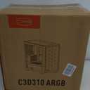 PCCOOLER CPS C3D310 Airflow M-ATX PC Case Mid Tower Desktop Computer Gaming Superior Case for ITX/M-ATX with 2 ARGB Case Fans,165mm Air Cooler & 280mm 240mm Radiator & 350MM GPU & 200mm PSU Support BK