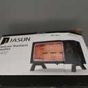 JASUN Portable Space Heater Electric Radiant Heater Fast Heating with Adjustable Thermostat, Portable Indoor Heater with Handle Quiet Energy-Saving 1250W/1500W for Office Home Garage Bedroom Black