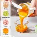 Baby Food Maker with Glass Bowl& 316 Stainless Steel Blades, Baby Food Processor for Infants 6+ Months, BPA-Free One-Step Blender for Homemade Stage 1 2 3 Puree, Dishwasher Safe, Silver