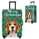 THISFIND Christmas Dog Luggage Cover, Cute Reindeer Puppy Washable Suitcase Cover, Travel Suitcase Protector Anti-scratch Bag cover, XL