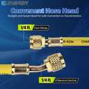2026 Upgrade 22985 Plus II Manifold Hose Set - 72",Low Loss,Standard 1/4" FL to 1/4" FL Vacuum Certified Refrigerant Hose,for R410A and All Common Refrigerants- 800 PSI Working Pressure,(Pack of 3)