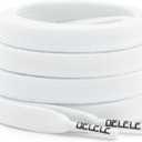 DELELE Sneakers Flat Shoe Laces: 2/5 Inches Wide Athletic Replacement Shoelaces (01 Snow White)