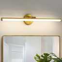 KAISITE Bathroom Lighting Fixture Over Mirror - 30 Inch Gold Vanity Light 24W 4000K Dimmable Modern LED Vanity Light Fixture Rotatable Bath Vanity Light Bar for Bathroom