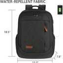 KROSER Laptop Backpack Large Computer Backpack Fits up to 17.3 Inch Laptop with USB Charging Port Water-Repellent Travel Backpack Casual Daypack for Business/College/Women/Men-Charcoal Black