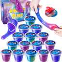 15 Pack Galaxy Slime Kit, Slime Party Favors for Kids, Stretchy & Non-Sticky Slime Pack, Slime Toy for Boys Girls 5-12