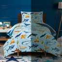 Twin Comforter Set for Boys Girls Kids - 5 Pieces Glow in The Dark Ocean Animals Twin Bedding Sets for Kids, Ultra Soft Bed in A Bag with Sheets