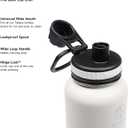Takeya White Originals Vacuum-Insulated Stainless-Steel Water Bottle, 32oz (50012)