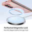Magnetic Case for Samsung Galaxy Z fold 7 Case, Slim Translucent Matte Phone Cover with Shockproof TPU Frame & Scratch-Resistant PC Back, Strong Magnetic Ring, Chalk Pink