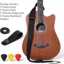 Acoustic Electric Guitar Straps, Bass Guitar Straps, Guitar Strap, Adjustable Leather Ends Woven Simple with Pick Pocket, Pads, Leather lanyard