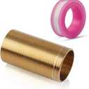 5 Inch Faucet Extension Shank, Brass Threaded Pipe for Thick Countertops, Bathroom Faucet Mount Accessory with PTFE Tape