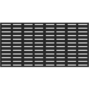 3'x6' Boardwalk Decorative Screen Panel, Black