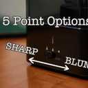 Full-Automatic Pencil Sharpener, Electric Pencil Sharpeners for Colored Pencils with Built-in Pencil Holder, 6-12mm Jumbo Pencils, Painting Design Classroom, Home/School/Office/Art(Black)