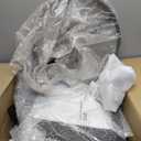 Drafting Chair with Backrest – Adjustable Foot Rest Rolling Stool with Wheels, PU Leather Swivel Stool for Office Spa Studio Lab Counter Salon Home Work Bar Kitchen Shop(Black)